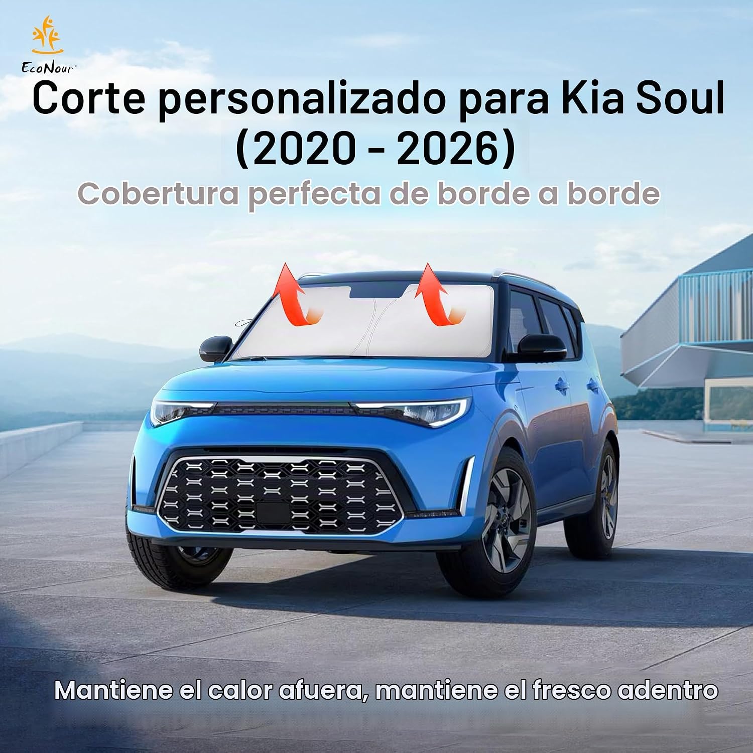 PARASOL PARA PARABRISAS ECONOUR COMPATIBLE CON KIA SOUL 2020-2026 - 2