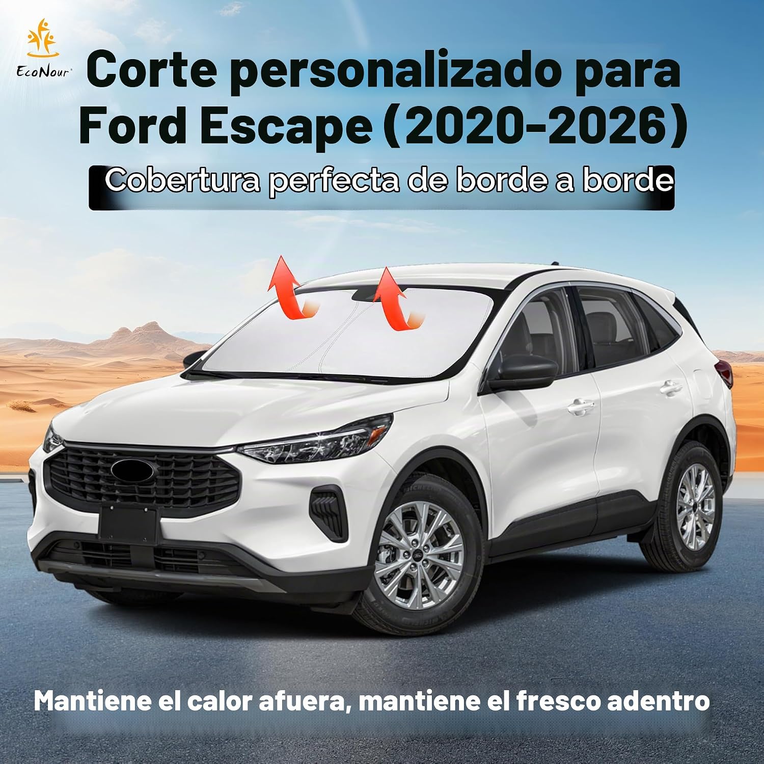 PARASOL PARA PARABRISAS ECONOUR COMPATIBLE CON FORD ESCAPE 2020-2026 - 2