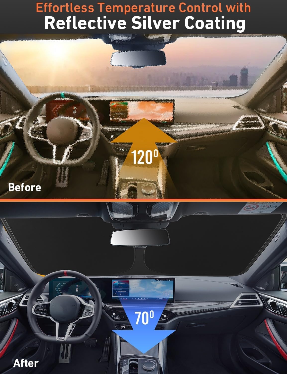 PARASOL PARA PARABRISAS ECONOUR COMPATIBLE CON HYUNDAI SONATA 2015-2019 - 3