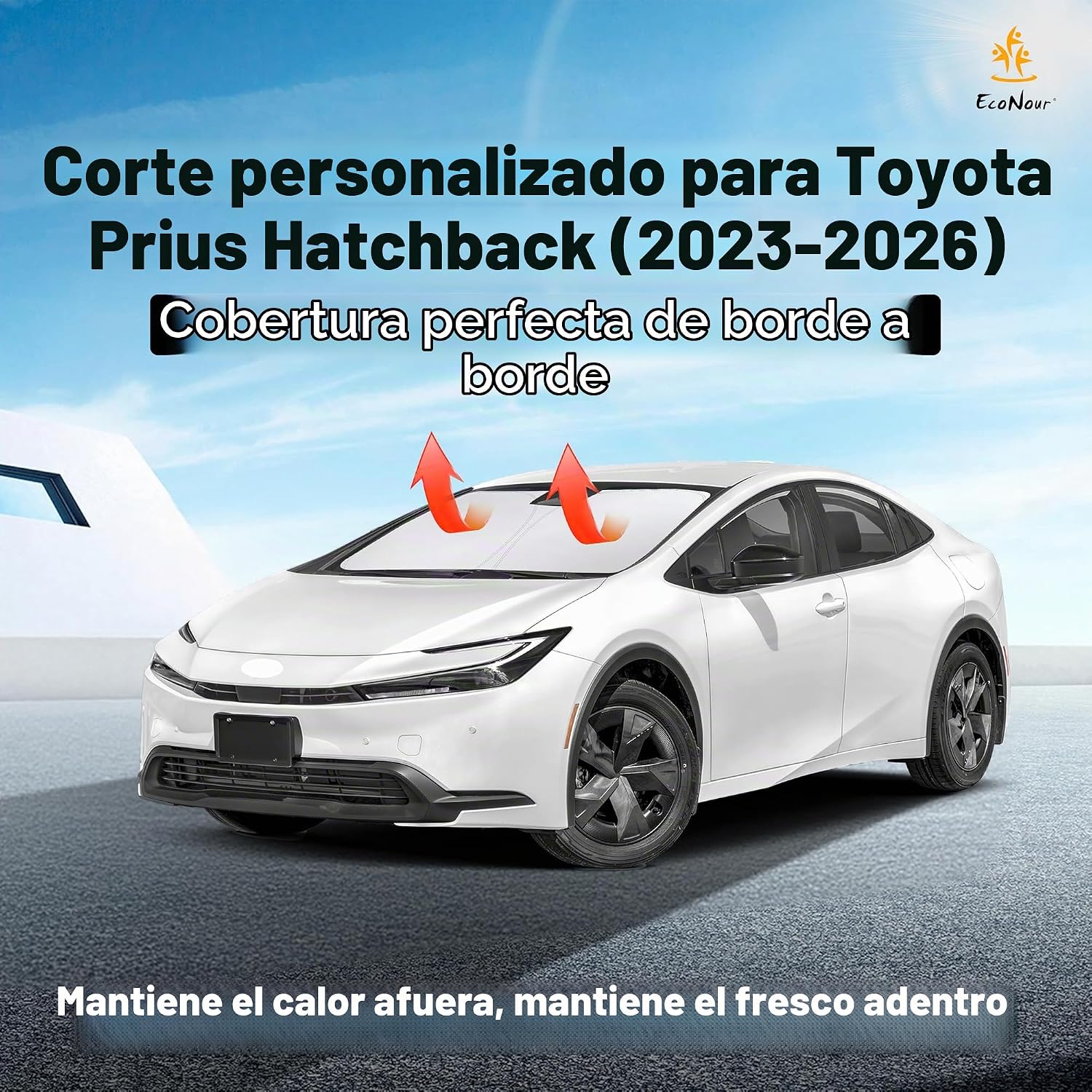 PARASOL PARA PARABRISAS ECONOUR COMPATIBLE CON TOYOTA PRIUS HATCHBACK 2023-2026 - 2