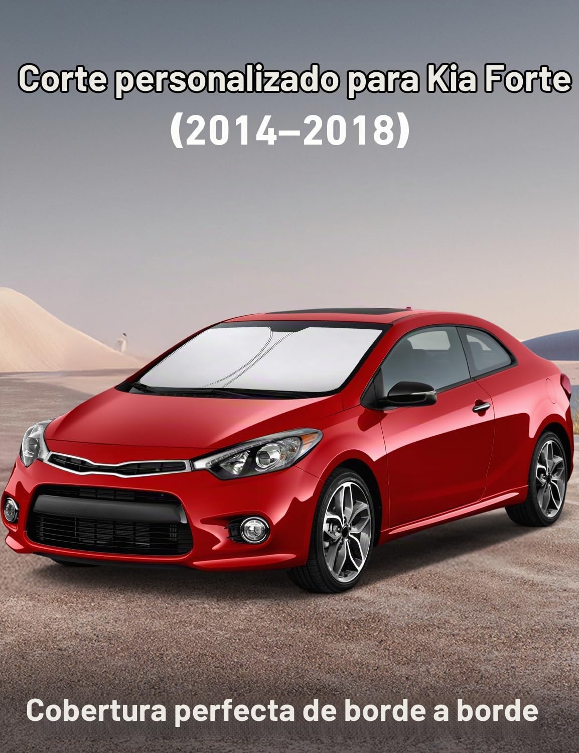 PARASOL PARA PARABRISAS ECONOUR COMPATIBLE CON KIA FORTE 2014-2018 - 2