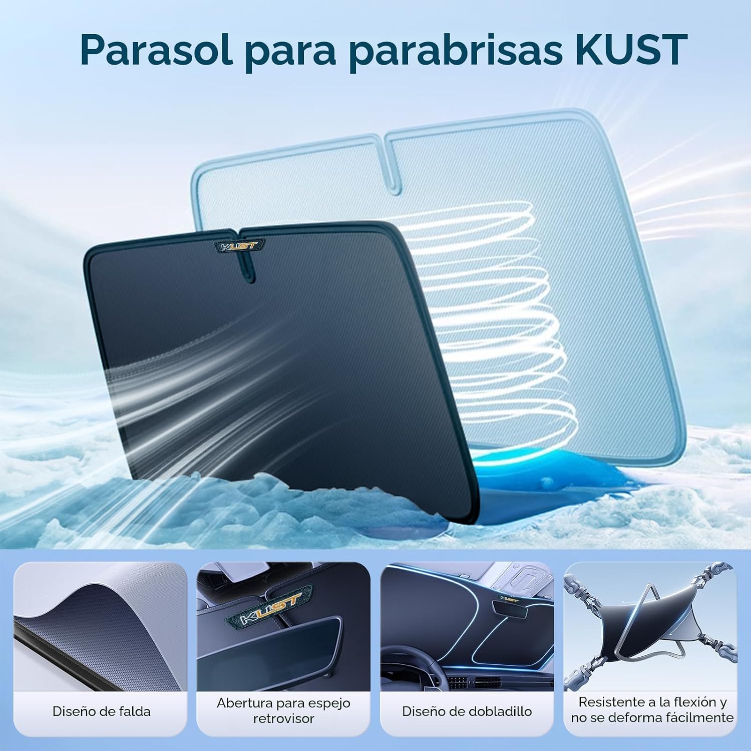 PARASOL PARA PARABRISAS KUST JAGUAR F-PACE 2016-2024 PLEGABLE REFLECTANTE - 4