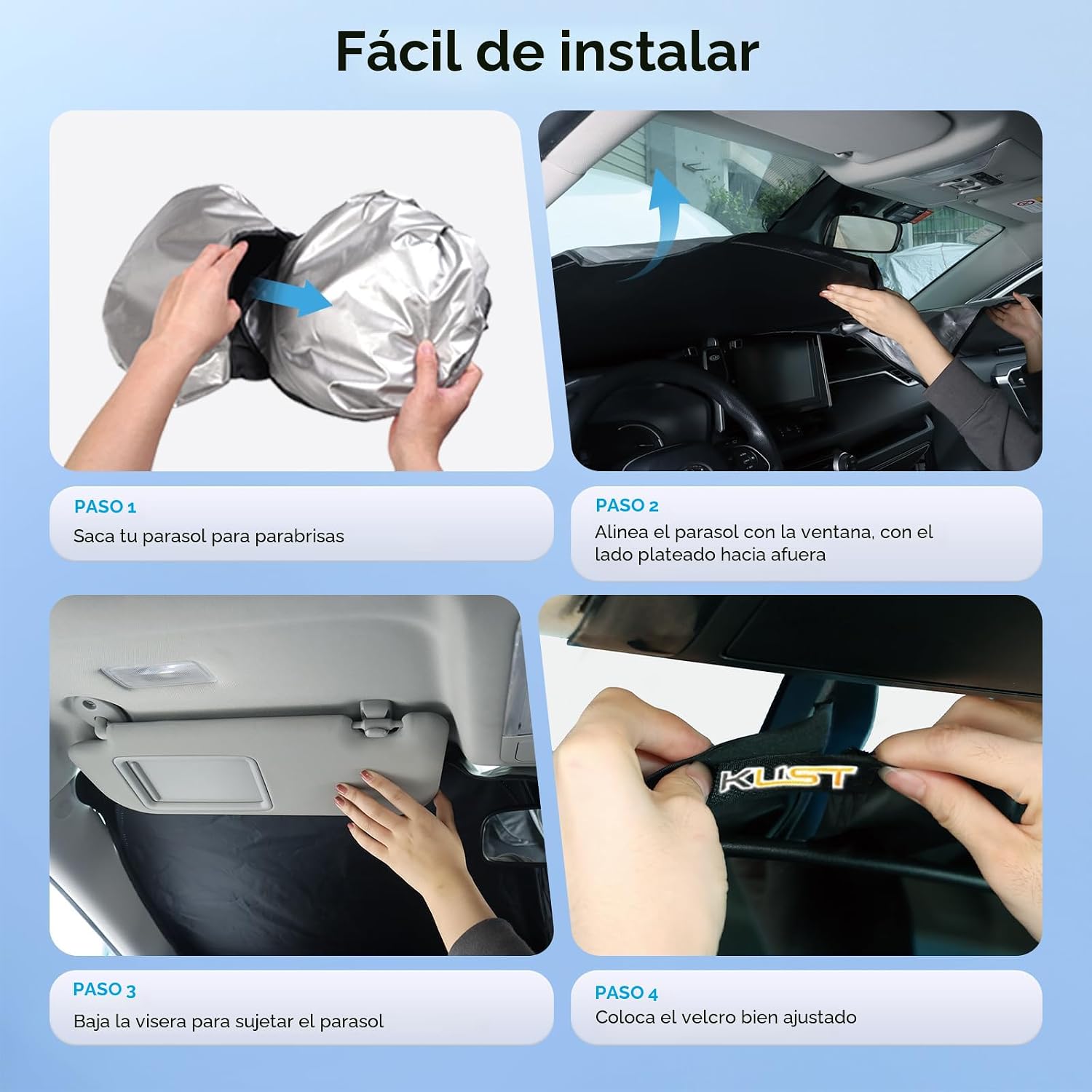 PARASOL PARA PARABRISAS KUST JAGUAR F-PACE 2016-2024 PLEGABLE REFLECTANTE - 5