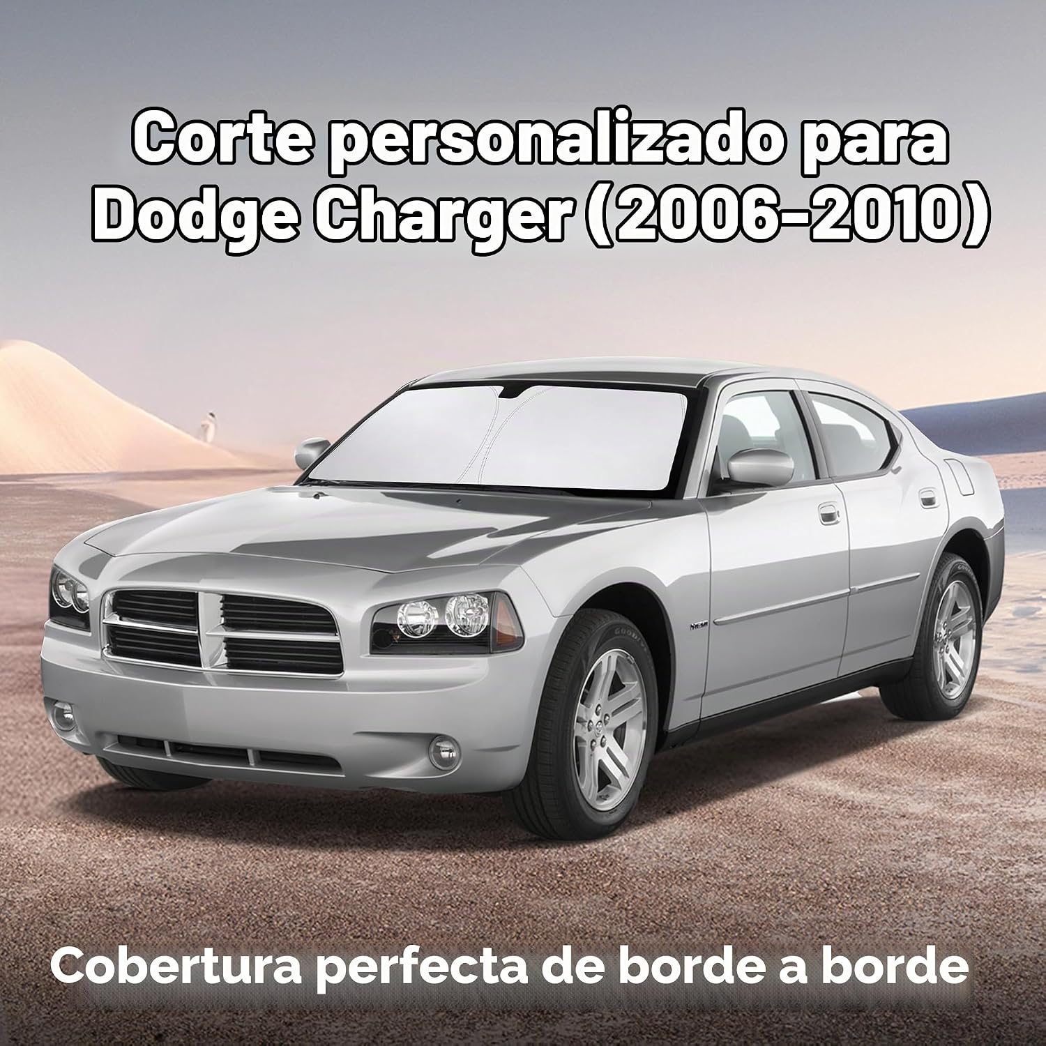 PARASOL PARA PARABRISAS ECONOUR COMPATIBLE CON DODGE CHARGER 2006-2010 - 2