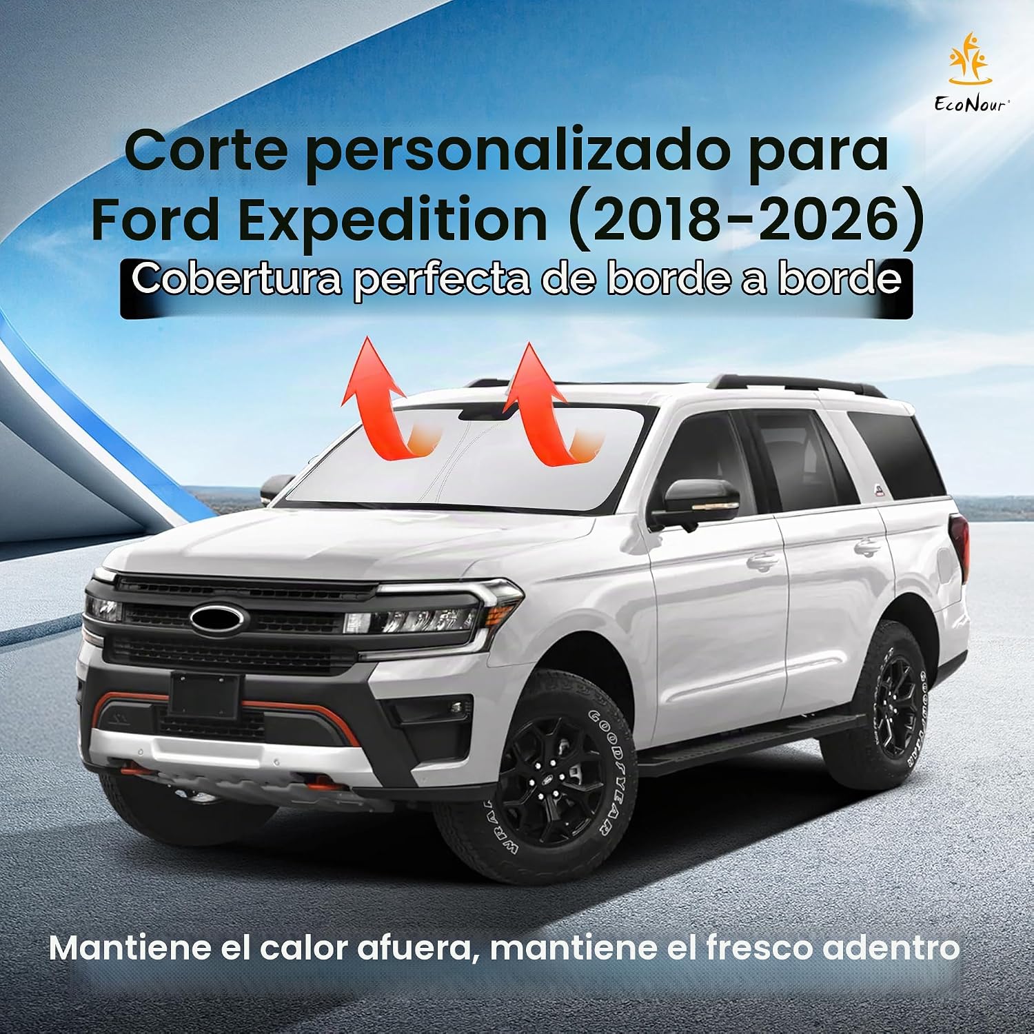 PARASOL PARA PARABRISAS ECONOUR COMPATIBLE CON FORD EXPEDITION 2018-2025 - 2