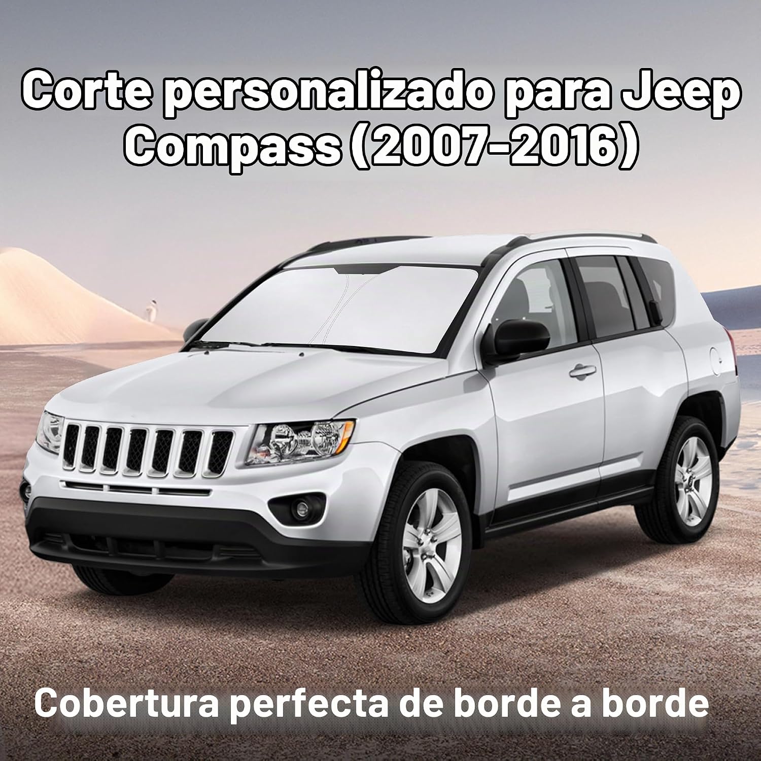 PARASOL PARA PARABRISAS ECONOUR COMPATIBLE CON JEEP COMPASS 2007-2016 - 2
