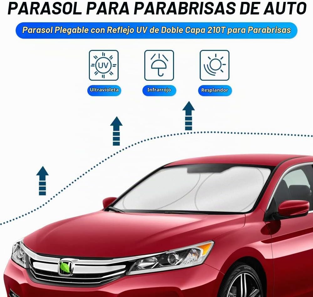 PARASOL PARA PARABRISAS KUST HONDA ACCORD 2013-2017 PLEGABLE PROTECCIÓN UV - 2