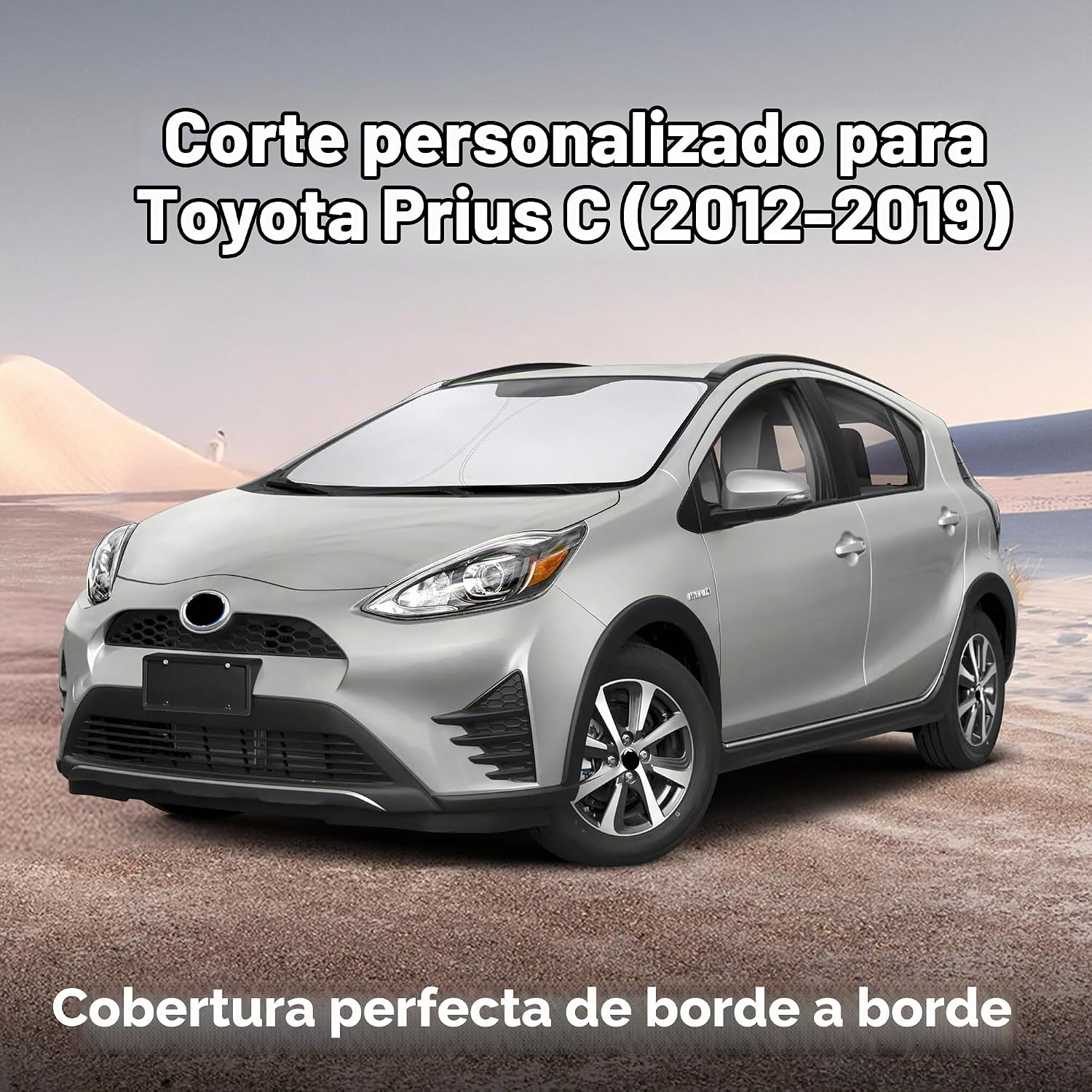 PARASOL PARA PARABRISAS ECONOUR COMPATIBLE CON TOYOTA PRIUS C 2012-2019 - 2
