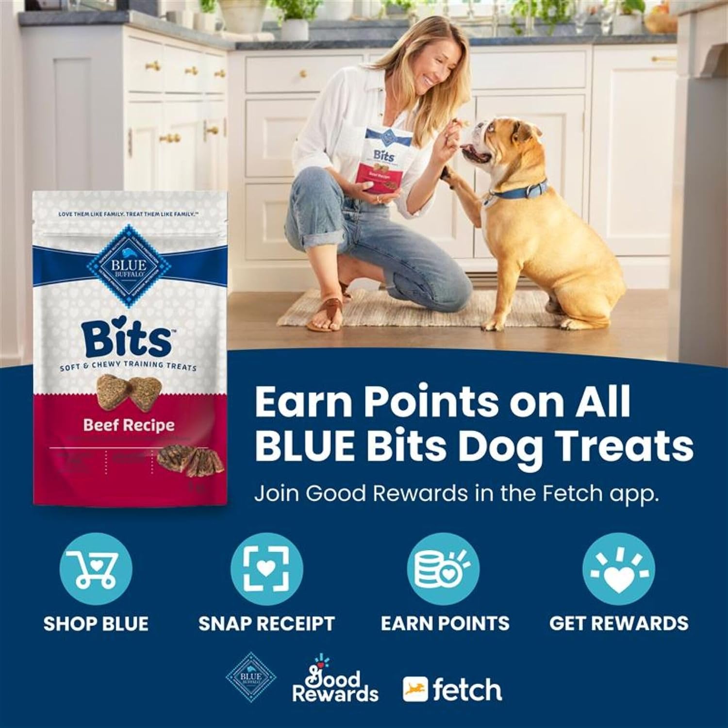 SNACKS BLUE BUFFALO BITS CARNE DE RES PARA PERROS, 12 UNIDADES DE 1 OZ - 3