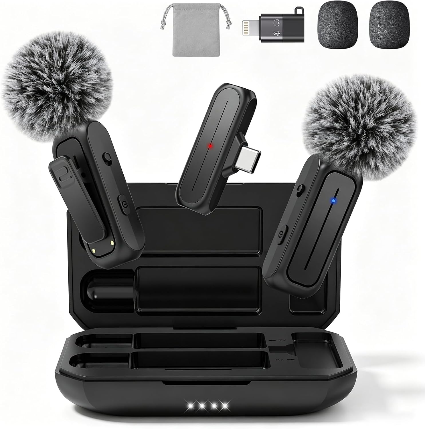 MICRÓFONO INALÁMBRICO MAYBESTA CON ESTUCHE DE CARGA PARA IPHONE Y ANDROID - 1