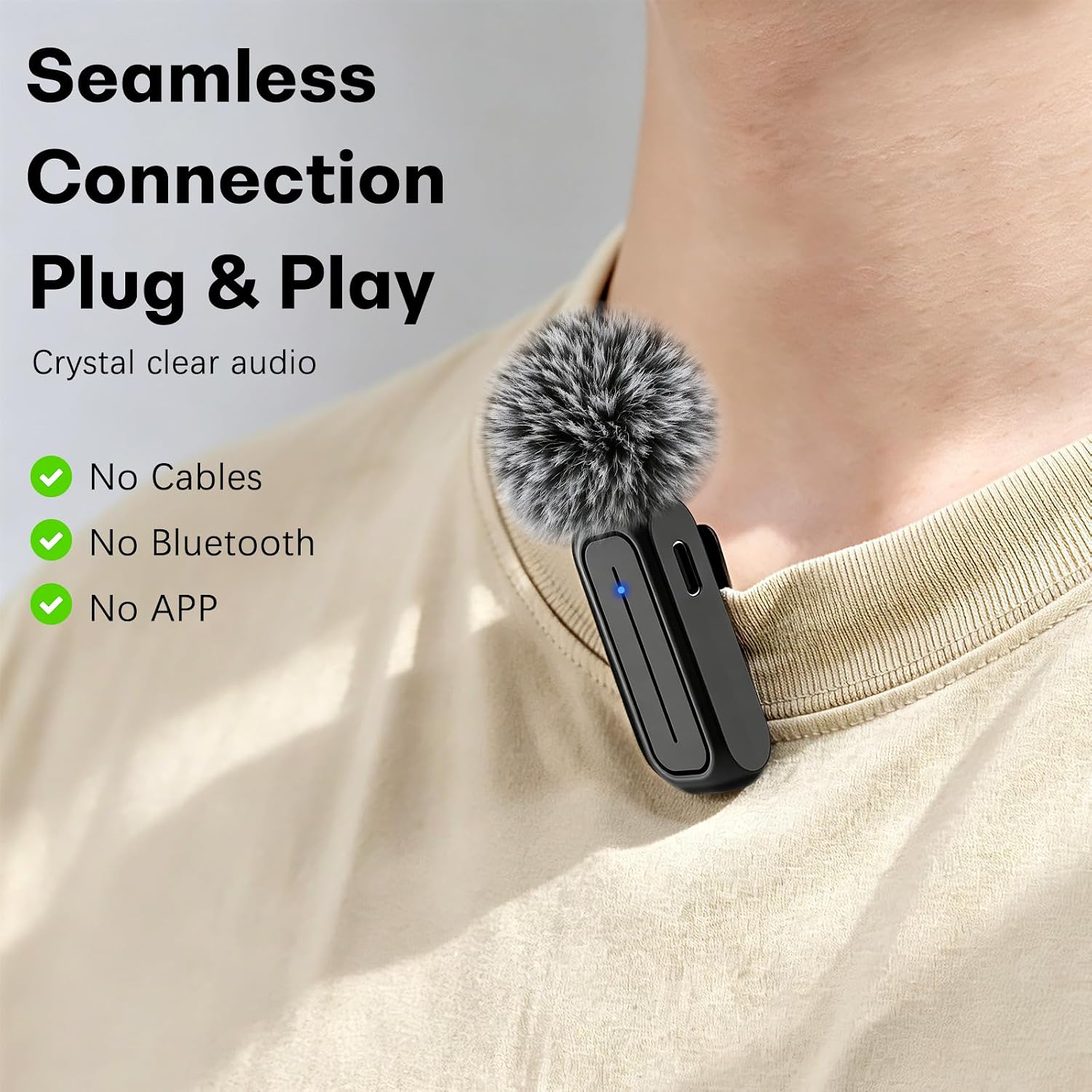 MICRÓFONO INALÁMBRICO MAYBESTA CON ESTUCHE DE CARGA PARA IPHONE Y ANDROID - 3