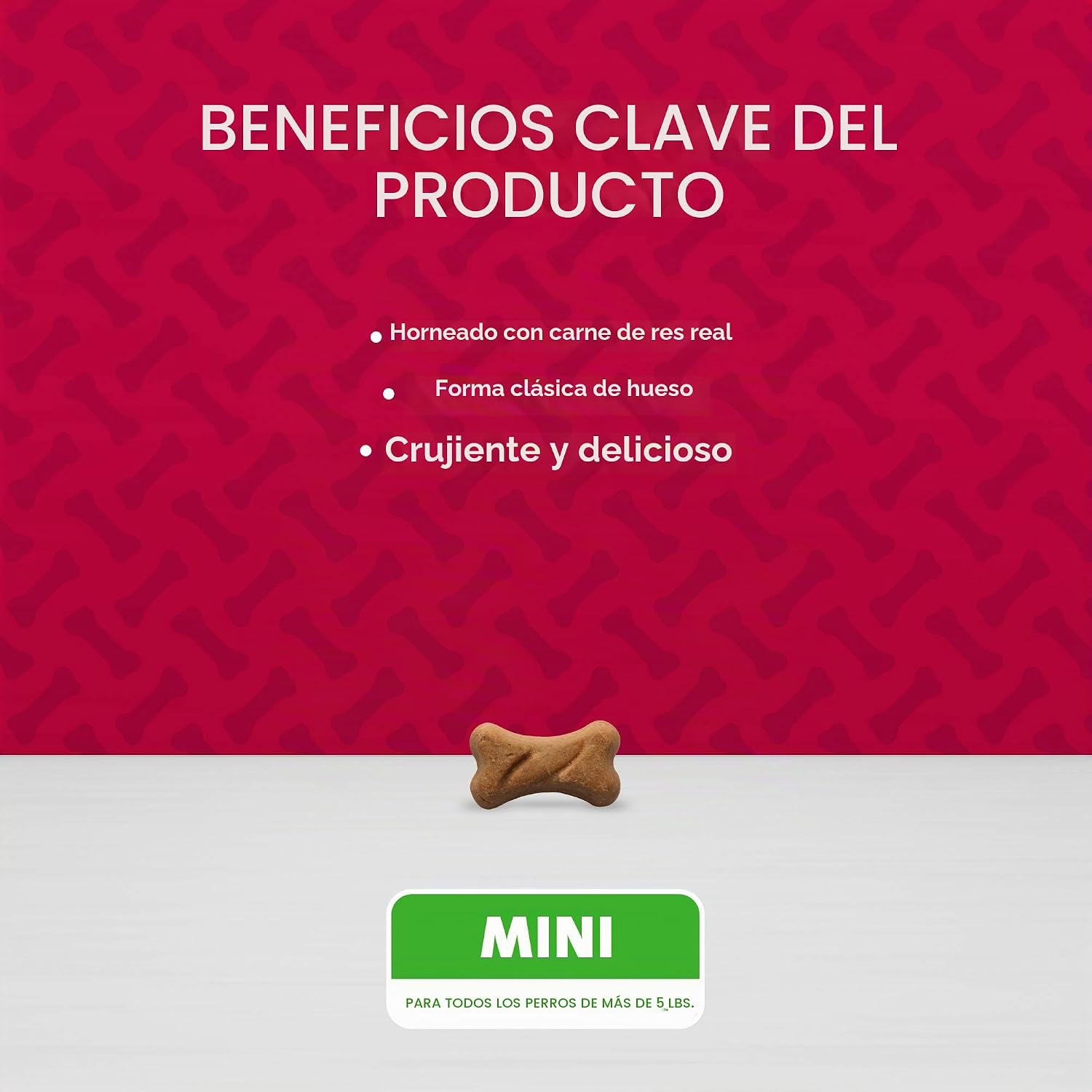 GALLETAS BLUE BUFFALO BONES NATURAL CRUNCHY PARA PERROS MINI SABOR CARNE DE RES PACK 12 BOLSAS 1OZ - 5