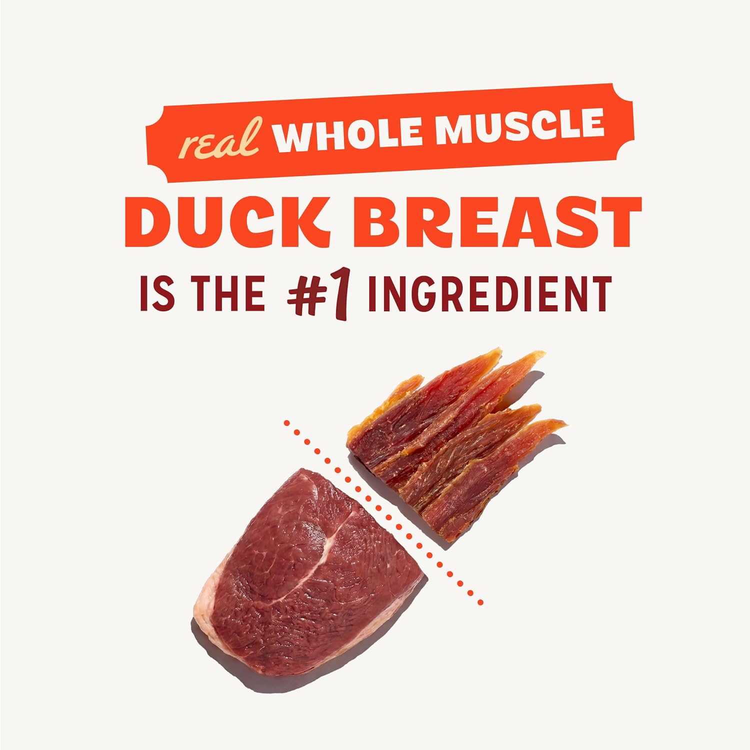 SNACK PUR LUV DUCK JERKY PARA PERROS, SUAVE Y MASTICABLE, 16OZ - 4