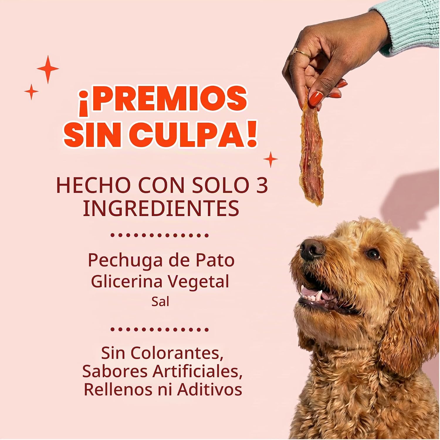 SNACK PUR LUV DUCK JERKY PARA PERROS, SUAVE Y MASTICABLE, 16OZ - 5