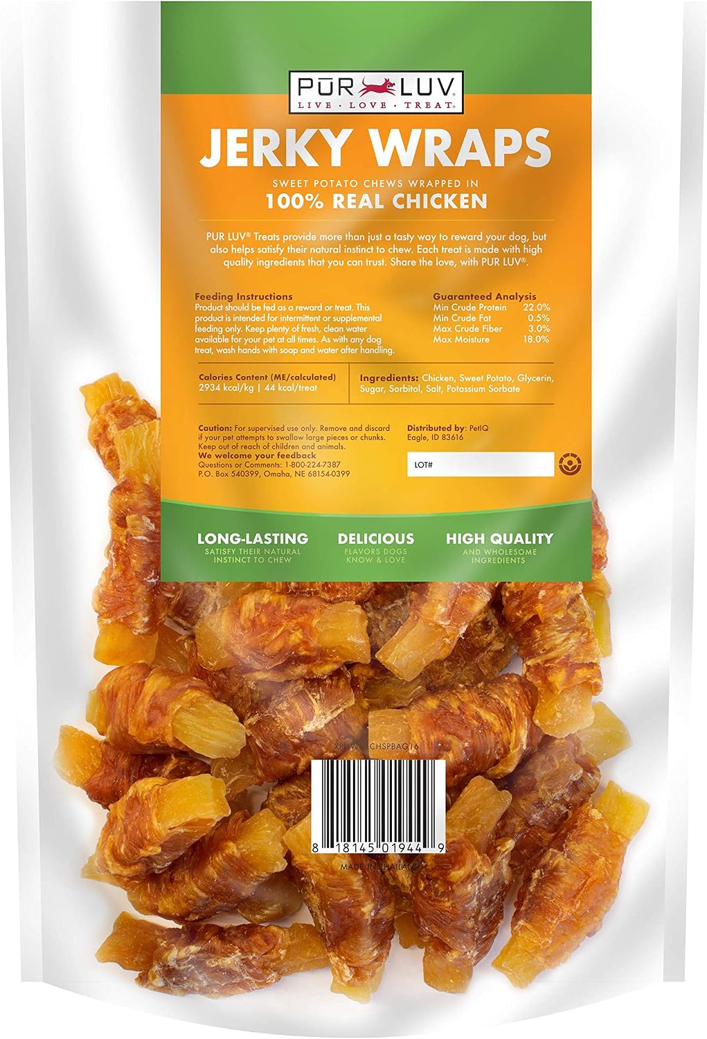 SNACKS PARA PERROS PUR LUV POLLO ENVUELTO EN CAMOTE 16 OZ - 2