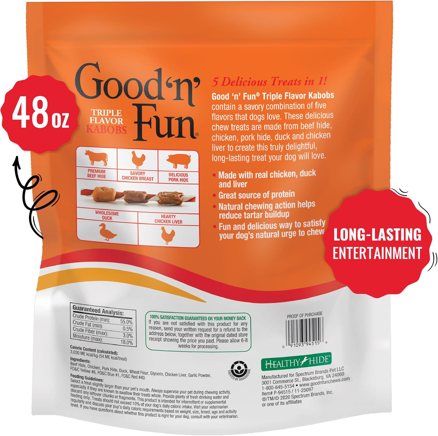 SNACK PARA PERROS GOOD 'N' FUN KABOBS 48 OZ (2 PACK) - 3