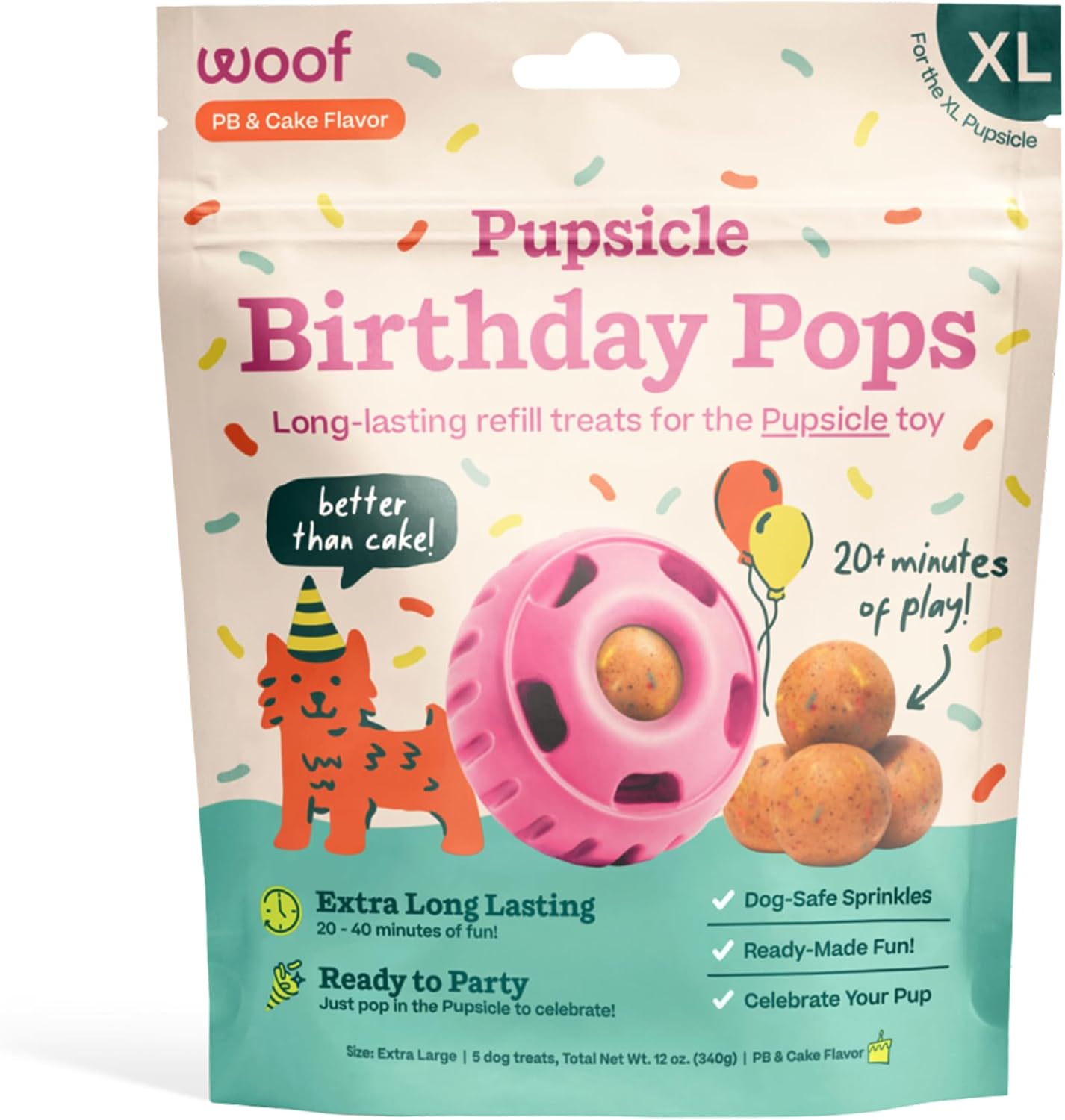 SNACK WOOF PUPSICLE BIRTHDAY REFILL POPS PARA PERROS TAMAÑO XL - 1