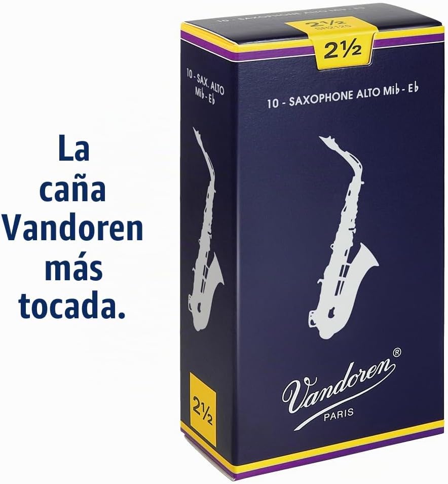 CAÑA VANDOREN SR2125 PARA SAXO ALTO TRADITIONAL STRENGTH 2.5 CAJA X10 - 2