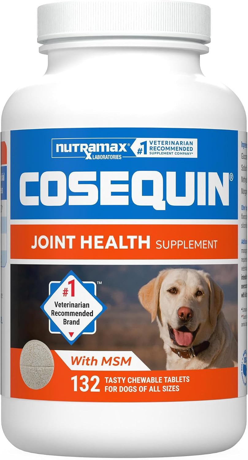SUPLEMENTO ARTICULAR NUTRAMAX COSEQUIN PARA PERROS, TABLETAS MASTICABLES, 132 UNIDADES - 1