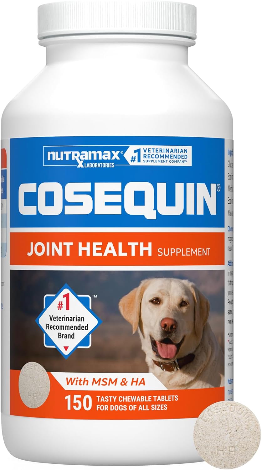 SUPLEMENTO ARTICULAR NUTRAMAX COSEQUIN PARA PERROS MSM+HA TABLETAS MASTICABLES 150 UNIDADES - 1