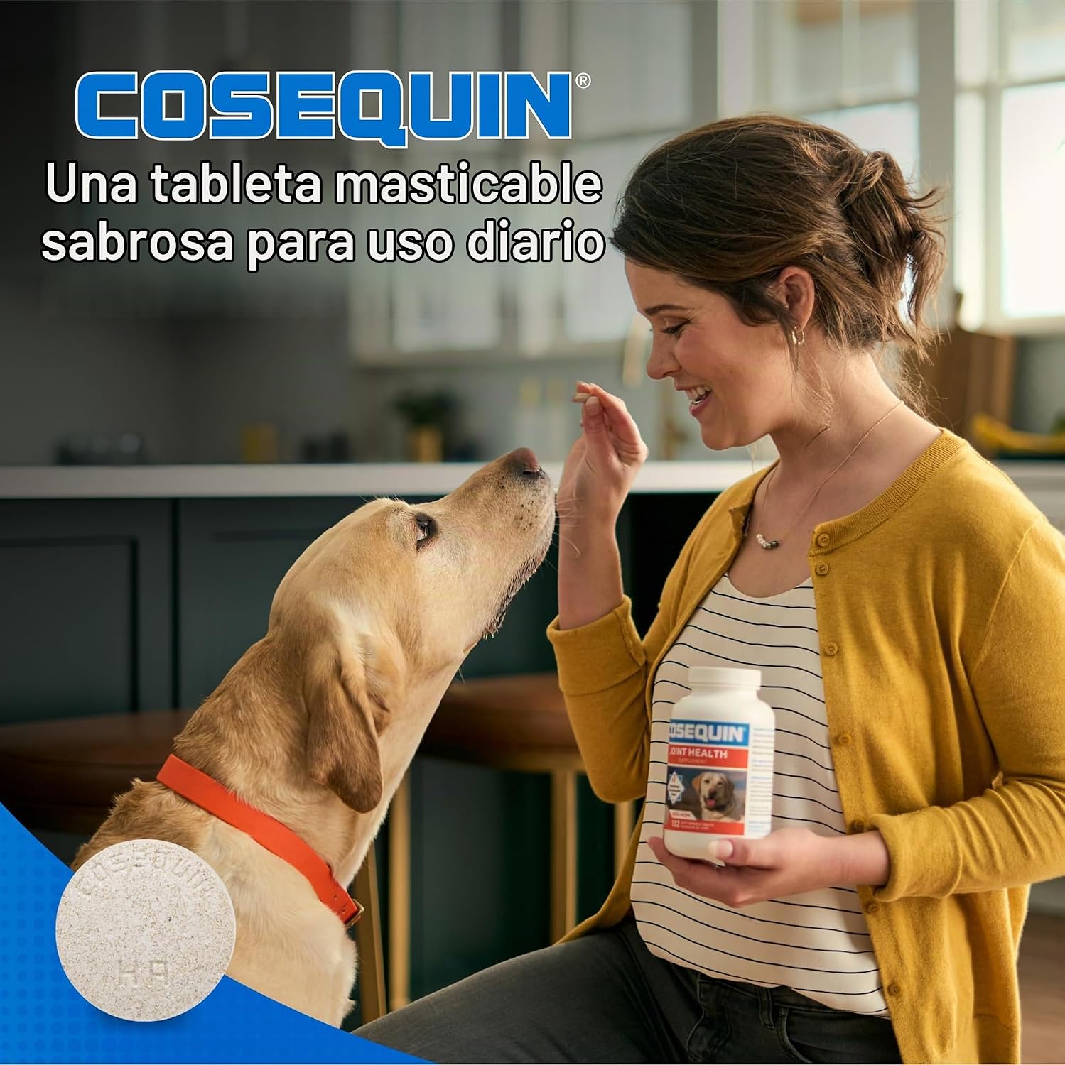 SUPLEMENTO ARTICULAR NUTRAMAX COSEQUIN PARA PERROS MSM+HA TABLETAS MASTICABLES 150 UNIDADES - 4