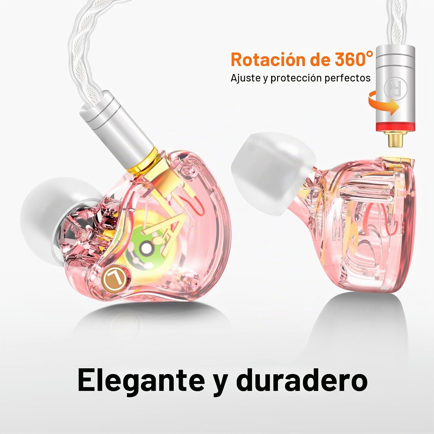 AUDÍFONOS IN-EAR AUDIOVANCE VIBES 202 HIFI CON CABLE PLATEADO - 5