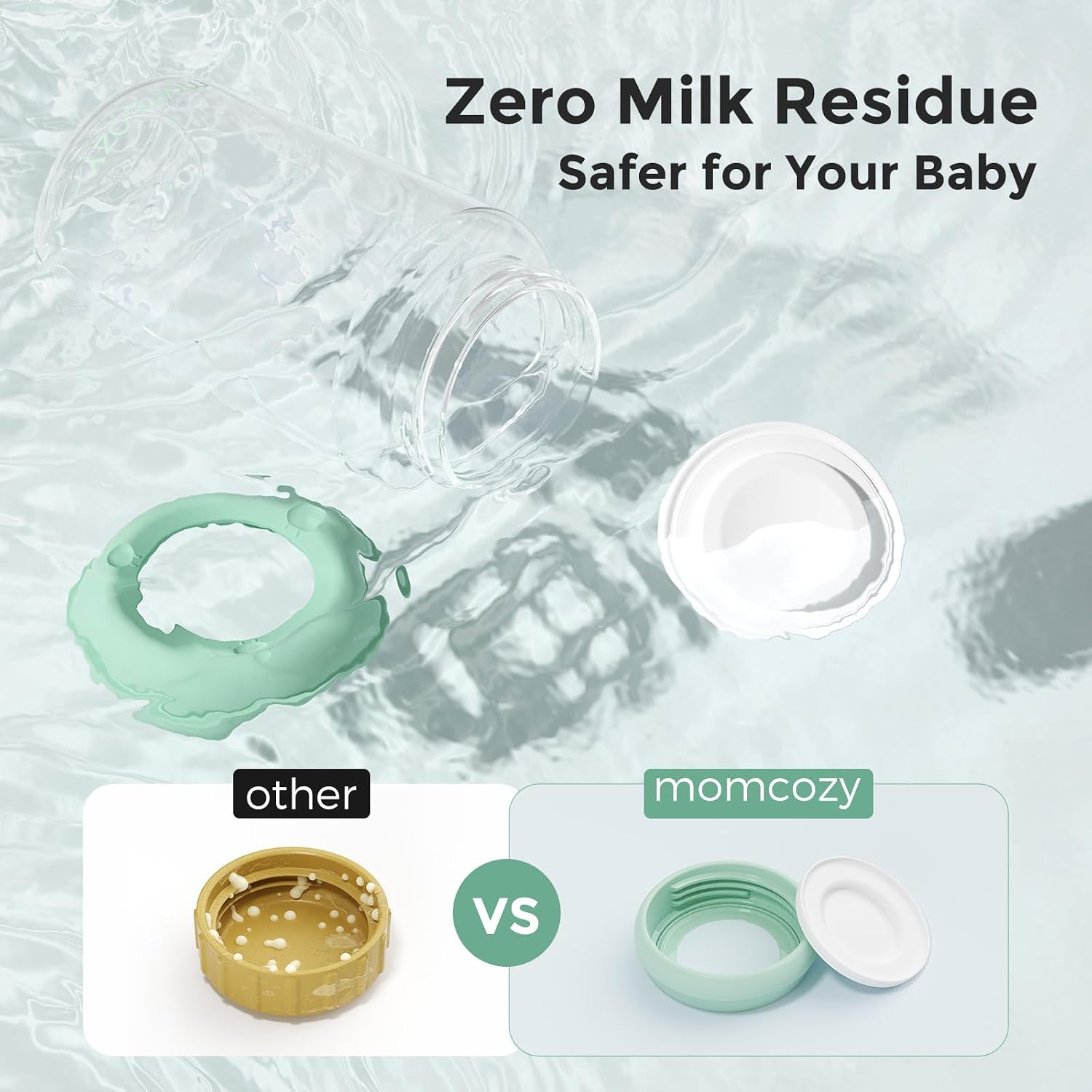 BOTELLAS PARA LECHE MATERNA MOMCOZY CUELLO ANCHO SIN BPA 11 OZ - 4