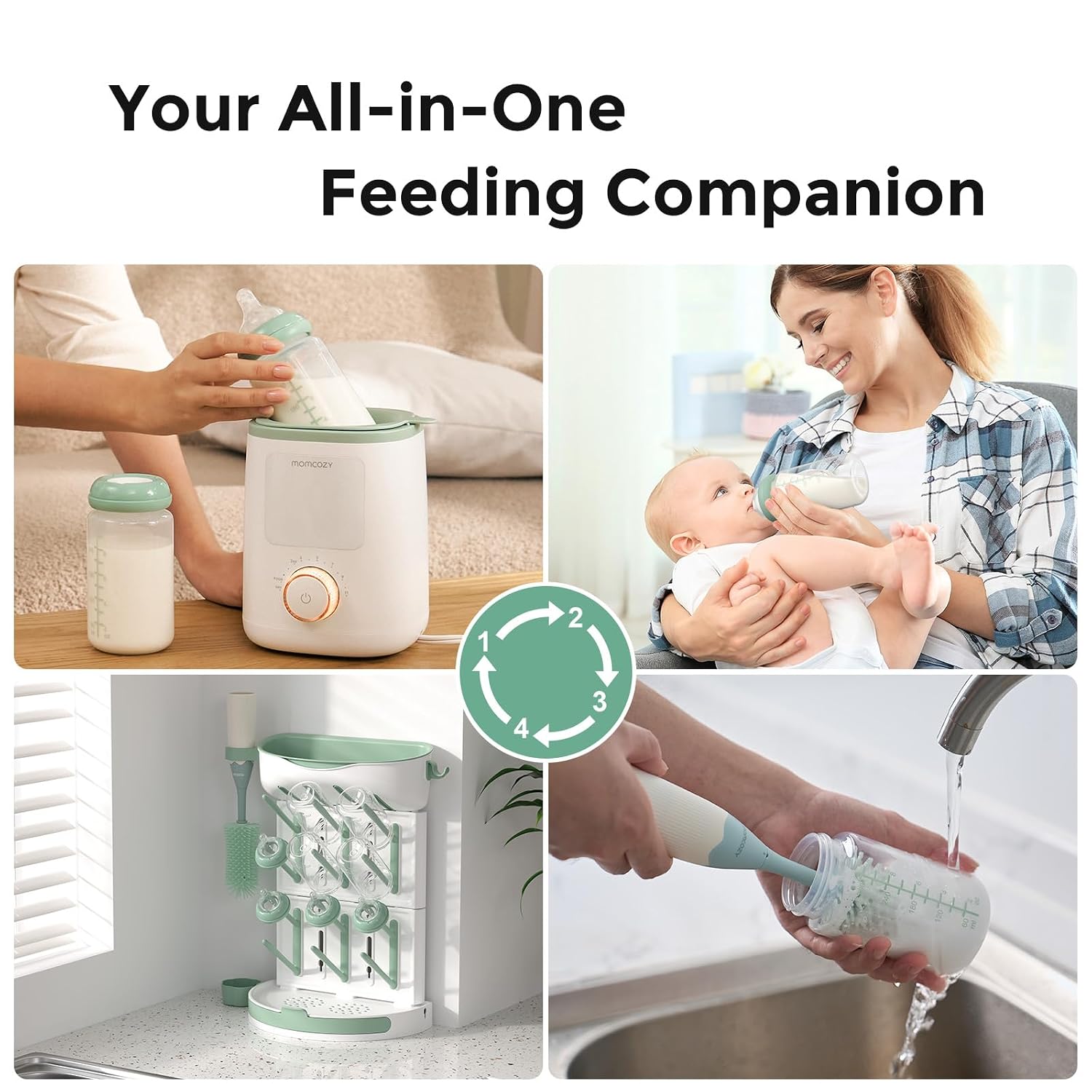 BOTELLAS PARA LECHE MATERNA MOMCOZY CUELLO ANCHO SIN BPA 11 OZ - 5