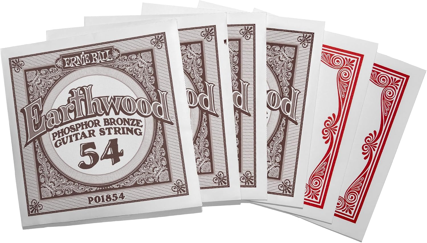 JUEGO DE CUERDAS ERNIE BALL EARTHWOOD MEDIUM LIGHT PHOSPHOR BRONZE PARA GUITARRA ACÚSTICA 4 PACKS CALIBRE 12-54 - 3