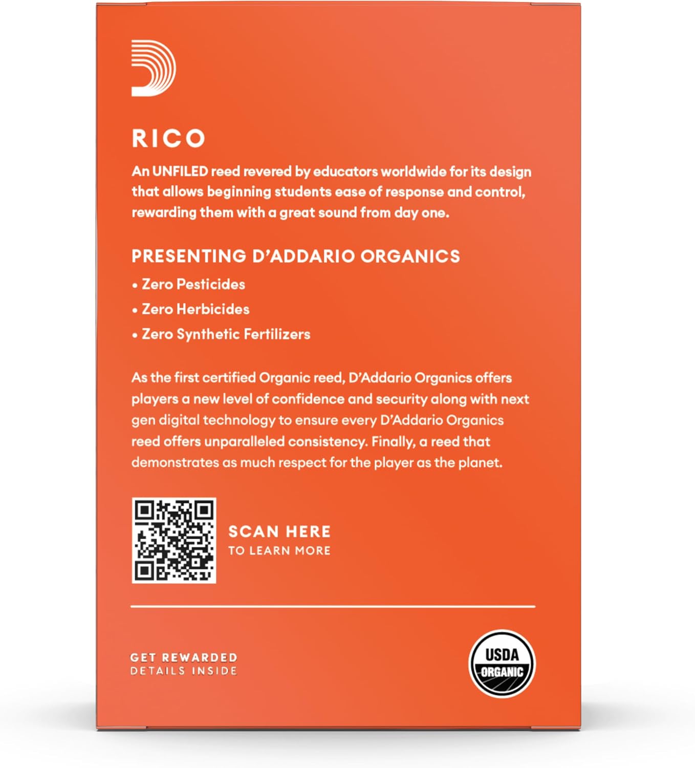 CAÑAS PARA SAXO ALTO RICO ORGANIC STRENGTH 4.0, PACK DE 10 - 2