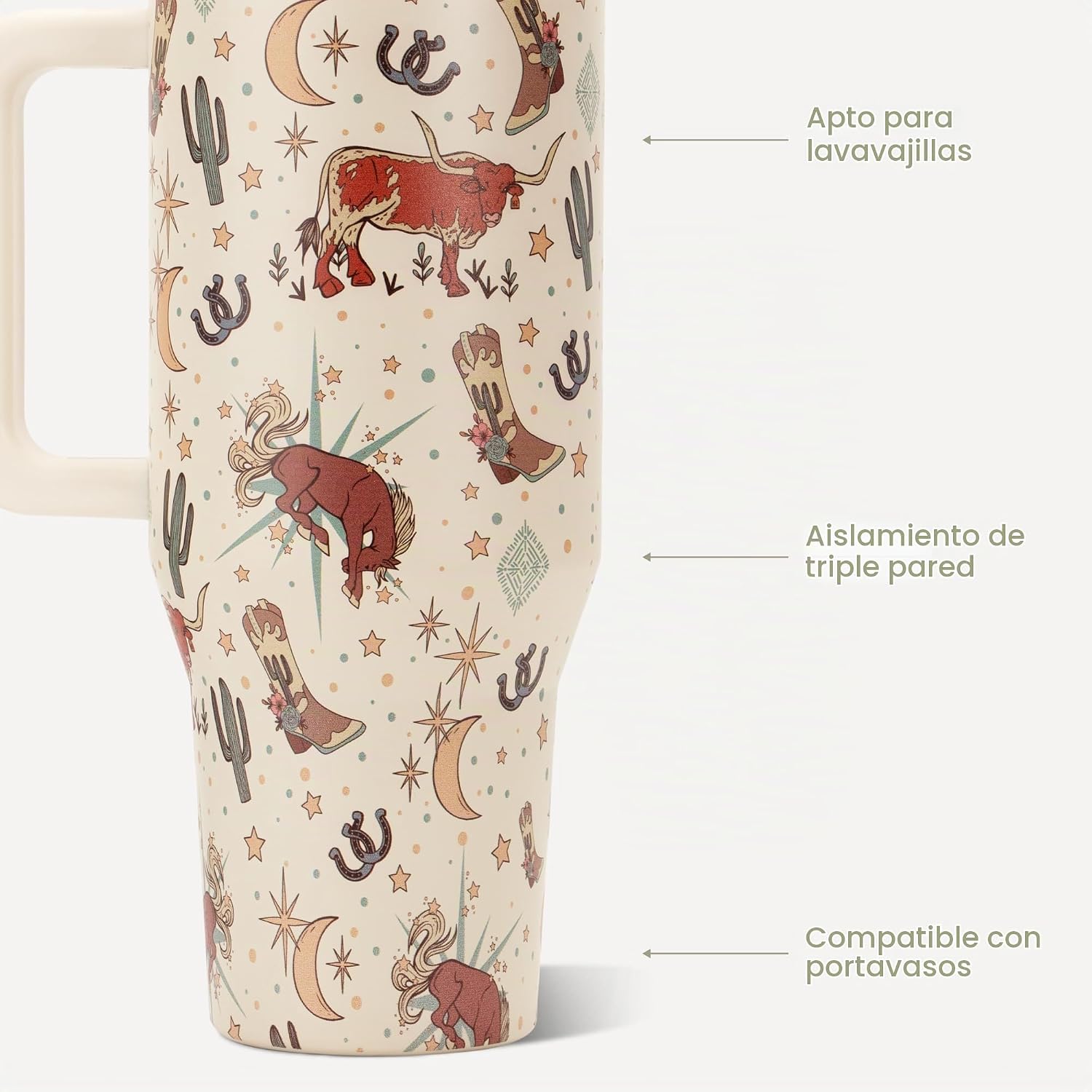 VASO TUMBLER HYDROJUG TRAVELER 32OZ CON ASA Y POPOTE RODEO - 3