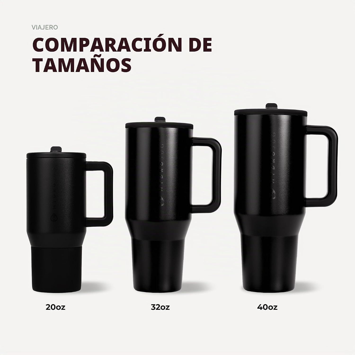 VASO TUMBLER HYDROJUG TRAVELER 32OZ NEGRO CON ASA Y POPOTE - 5