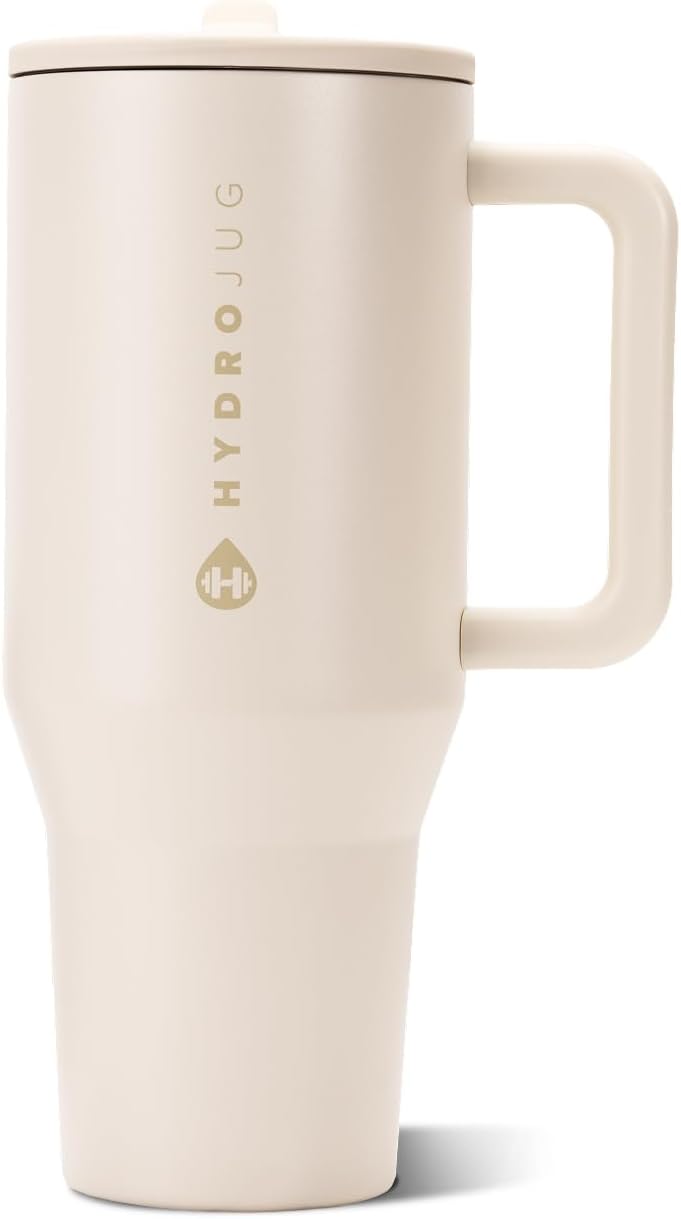 VASO TUMBLER HYDROJUG TRAVELER 32OZ CON ASA Y POPOTE CREMA - 1