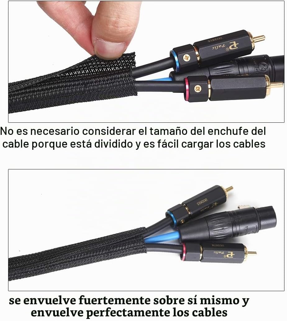 MALLA CUBRE CABLES ALEX TECH 25 PIES 1.25 PULGADAS NEGRO - 2