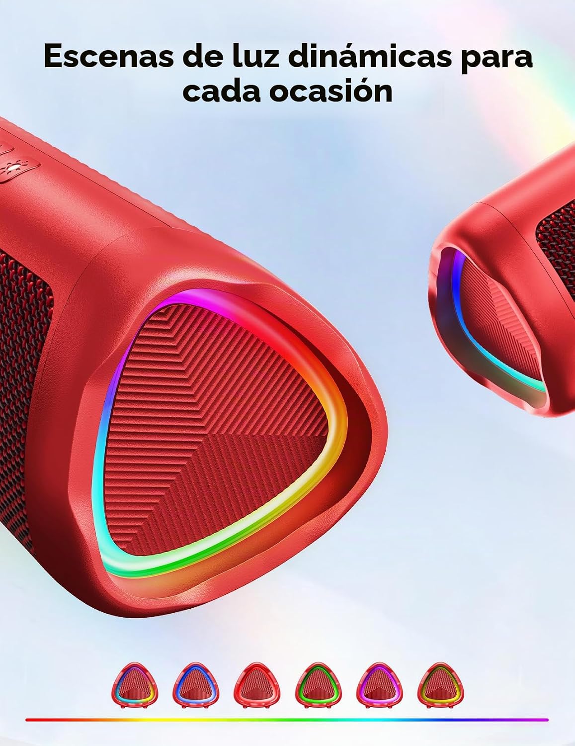 PARLANTE PORTÁTIL BLUETOOTH BOLABUTTY 20W IPX5 ROJO - 3