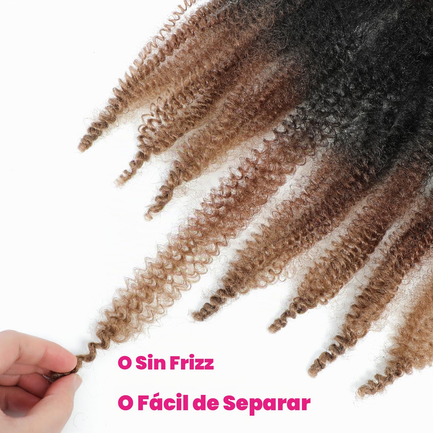 EXTENSIONES DE CABELLO AFRO TWIST HAIR 24 PULGADAS PAQUETE DE 3 TONOS 1B/30/27 - 5