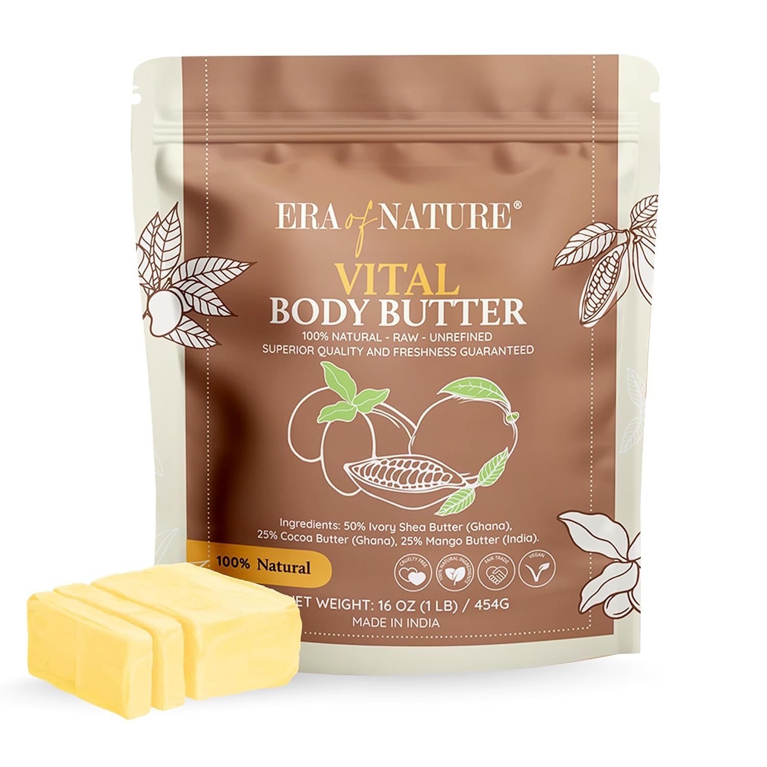 MANTECA CORPORAL ERA OF NATURE SHEA, MANGO Y CACAO ORGÁNICO 32OZ - 1