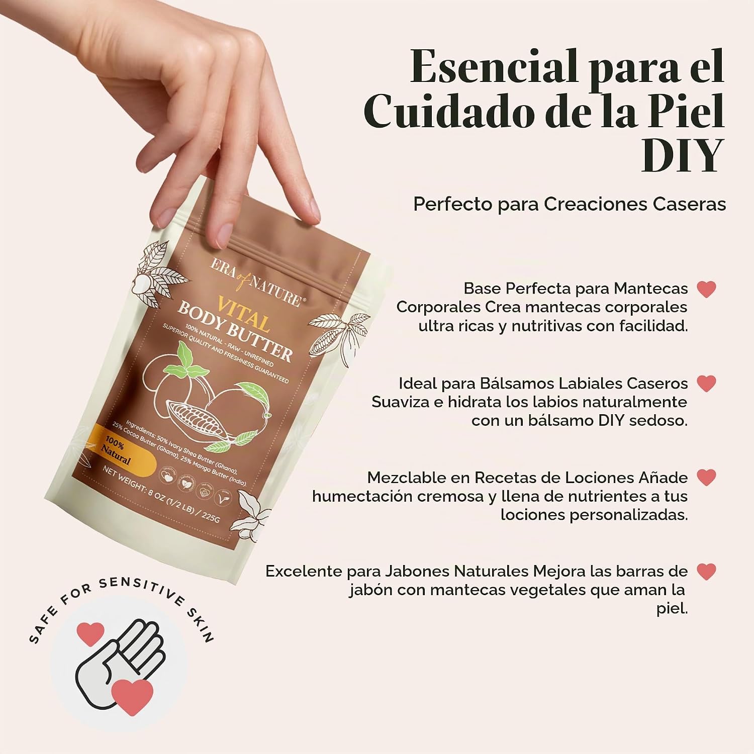MANTECA CORPORAL ERA OF NATURE SHEA, MANGO Y CACAO ORGÁNICO 32OZ - 2