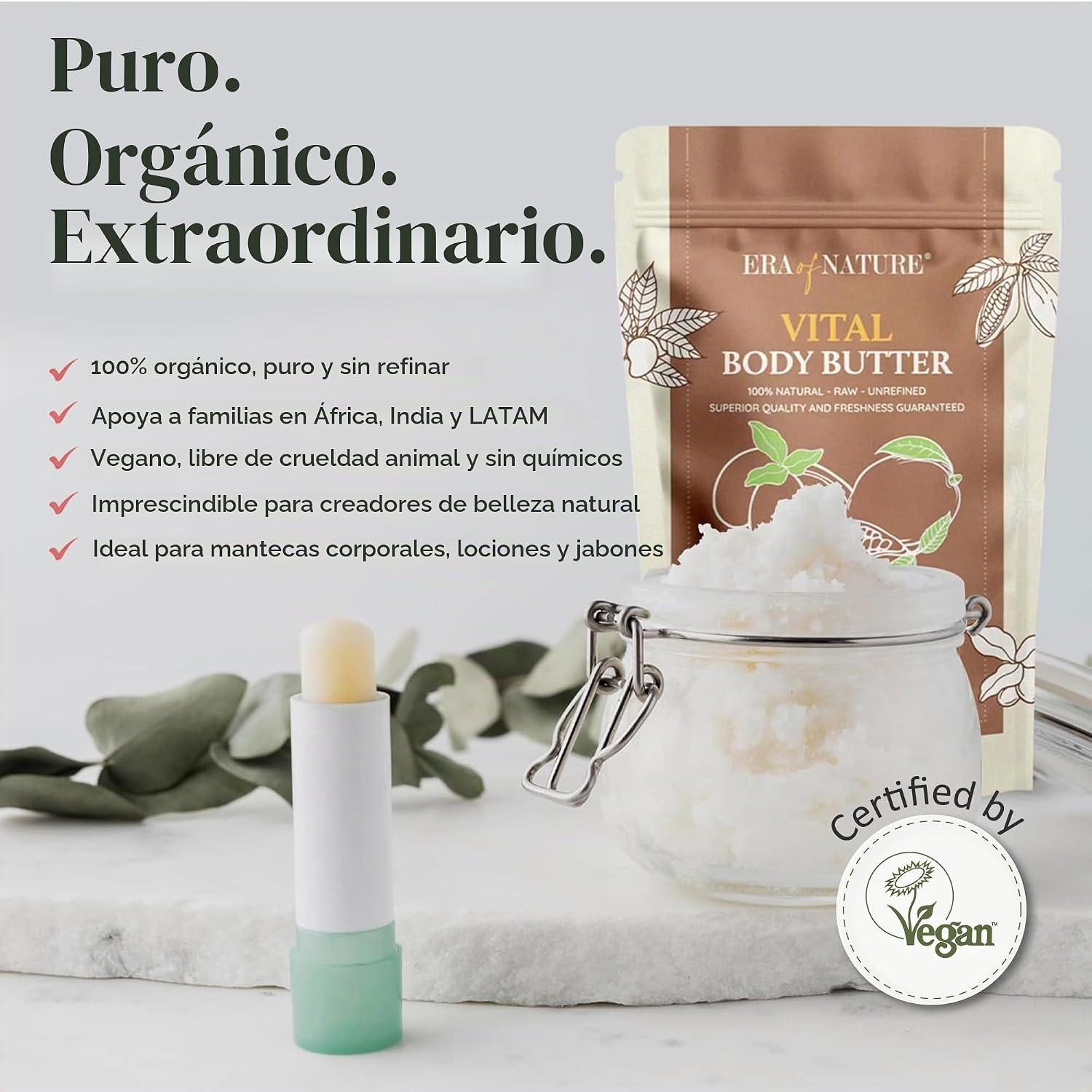MANTECA CORPORAL ERA OF NATURE SHEA, MANGO Y CACAO ORGÁNICO 32OZ - 4