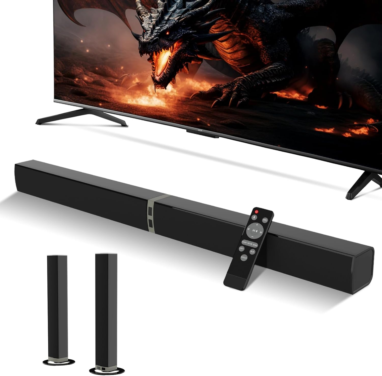 PARLANTE SOUNDBAR MZEIBO 80W BLUETOOTH CON BASS DETACHABLE - 2