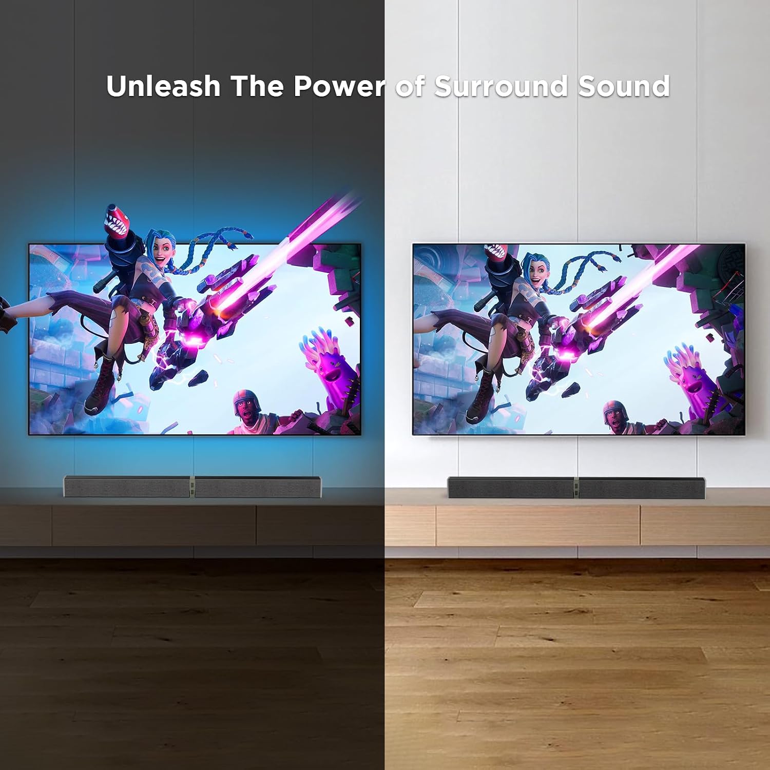 PARLANTE SOUNDBAR MZEIBO 80W BLUETOOTH CON BASS DETACHABLE - 4