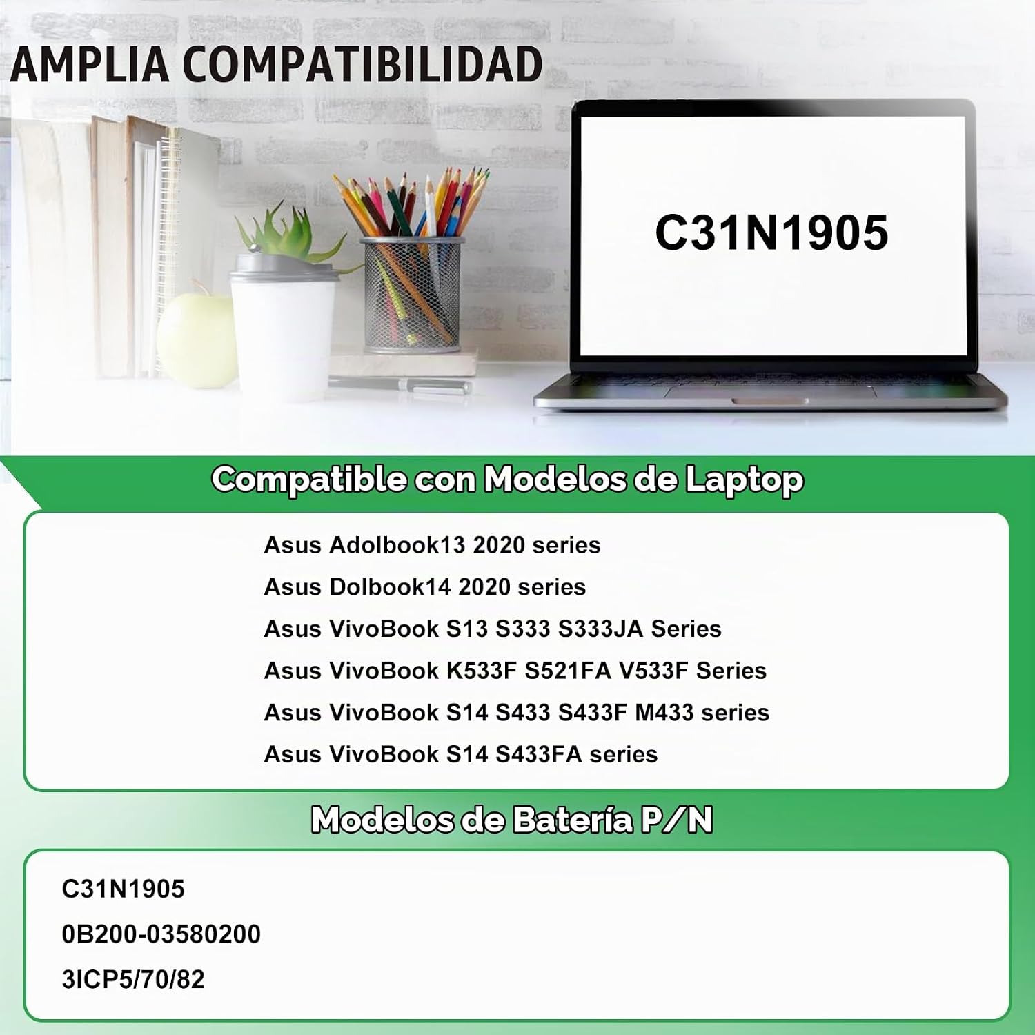 BATERÍA C31N1905 PARA ASUS VIVOBOOK S13 S330FA S330UA - 3