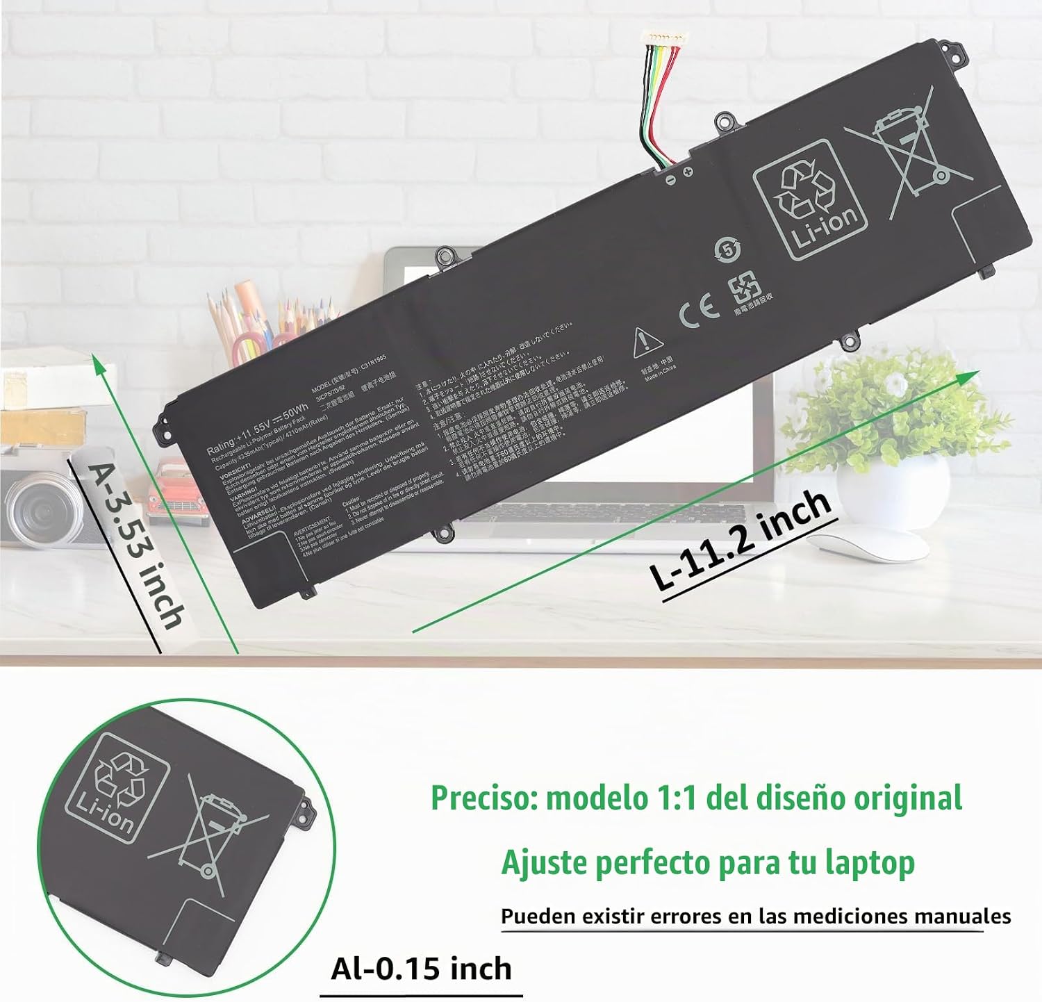 BATERÍA C31N1905 PARA ASUS VIVOBOOK S13 S330FA S330UA - 5