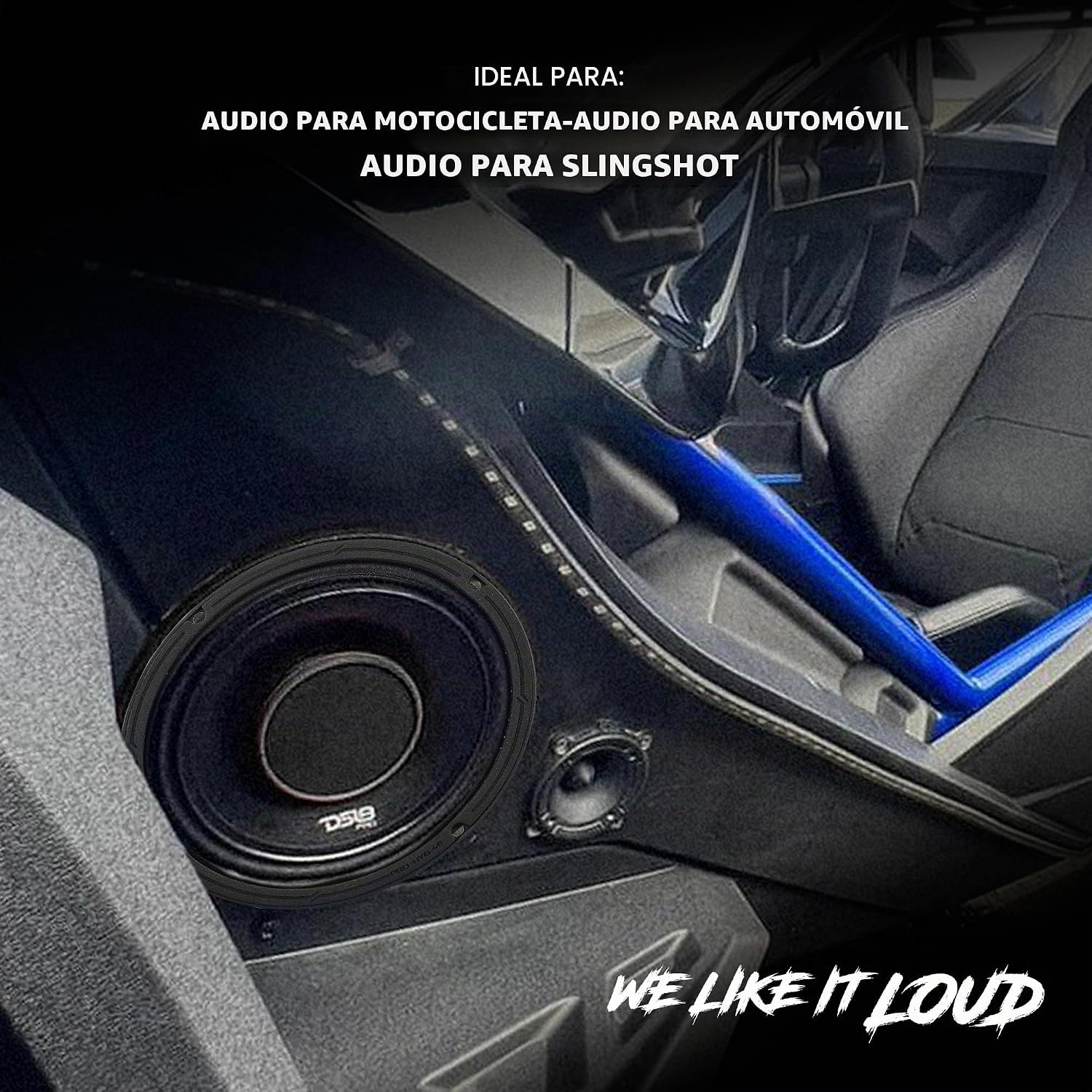 PARLANTE DS18 PRO-HY8.4B 8' HÍBRIDO PARA AUTO CON DRIVER DE COMPRESIÓN 1' - 3