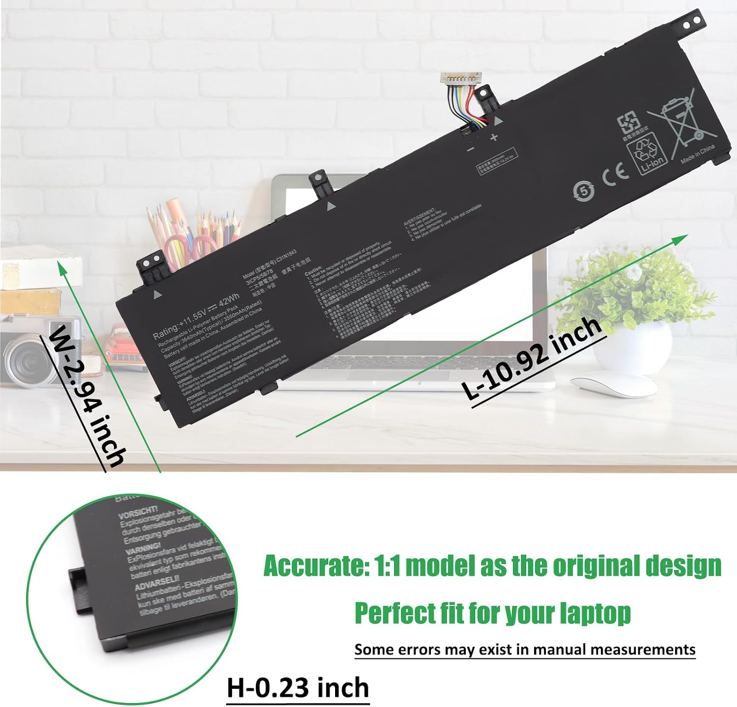 BATERÍA C31N1843 PARA ASUS VIVOBOOK S14 S432FA S432FL - 5