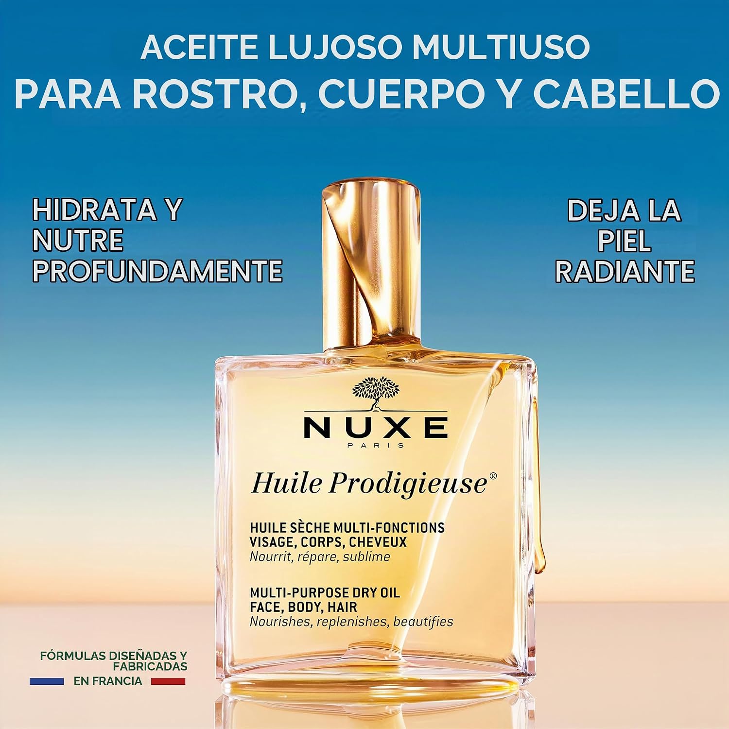 ACEITE NUXE HUILE PRODIGIEUSE MULTIUSOS PARA CUERPO, ROSTRO Y CABELLO - 2