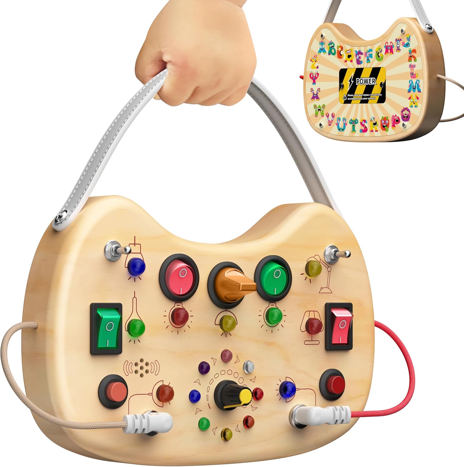 TABLERO DE ACTIVIDADES FLYCOOST CON LUCES LED PARA BEBÉS 1-3 AÑOS - 1