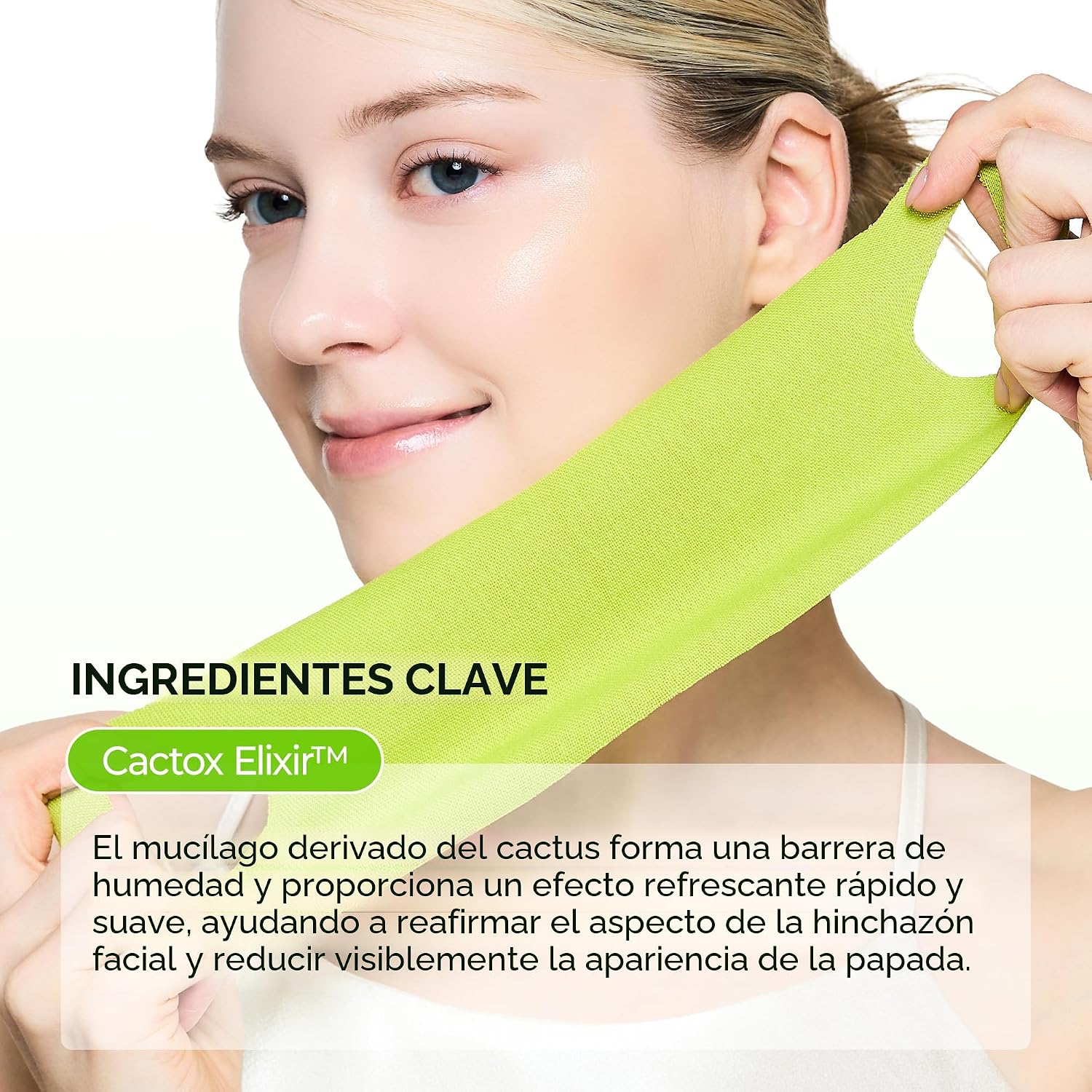 BANDA LIFTING V-LINE DR.MELAXIN CACTOX CON CACTUS, CAFEÍNA Y COLÁGENO - 3