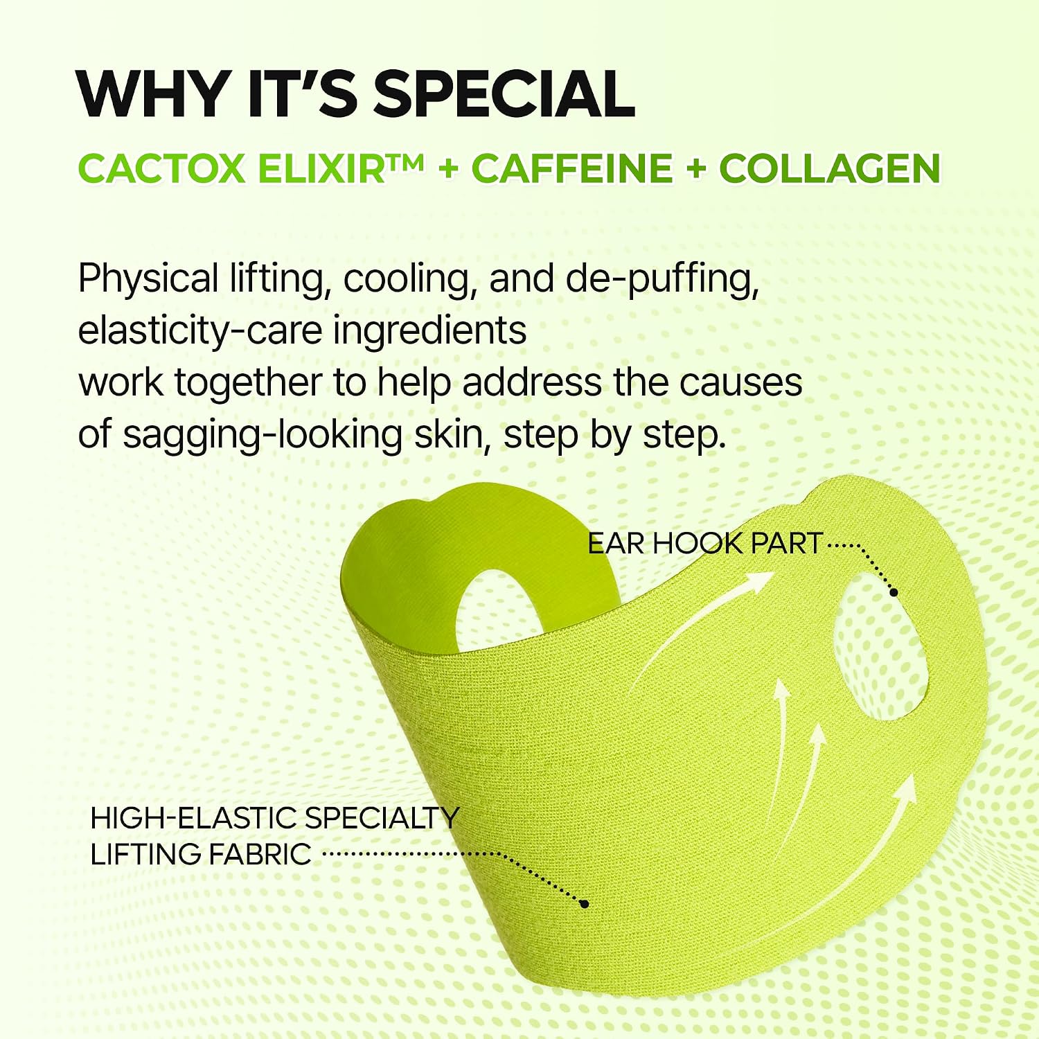 BANDA LIFTING V-LINE DR.MELAXIN CACTOX CON CACTUS, CAFEÍNA Y COLÁGENO - 4
