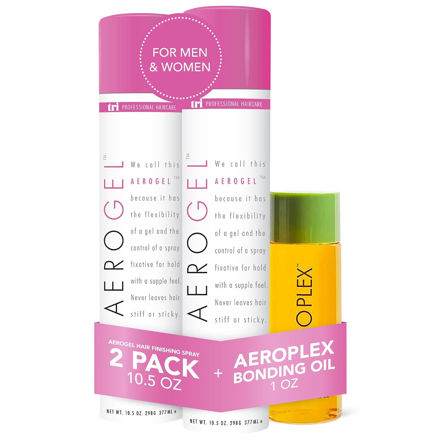 BUNDLE TRIDESIGN AEROGEL HAIRSPRAY AEROPLEX BONDING OIL 3 PIEZAS - 1
